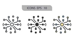 neural networks icons  symbol vector elements for infographic web