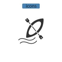 Canoe icons  symbol vector elements for infographic web