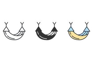 Hammock icons  symbol vector elements for infographic web