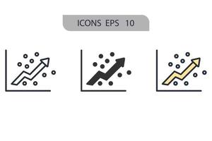 Linear Regression icons  symbol vector elements for infographic web