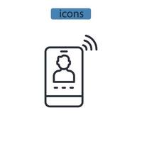 calling icons  symbol vector elements for infographic web
