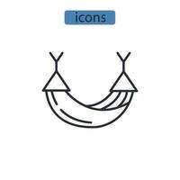 Hammock icons  symbol vector elements for infographic web