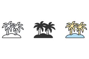 Palm icons  symbol vector elements for infographic web