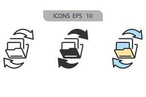 File sharing icons  symbol vector elements for infographic web