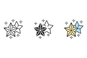 iconos de estrellas de mar símbolo elementos vectoriales para web infográfico vector