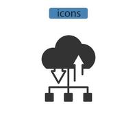 iconos de nube símbolo elementos vectoriales para web infográfico vector