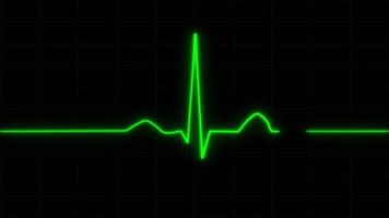 concepto e2 animación de monitor de pulso cardíaco realista con fondo de cuadrícula en la pantalla de electrocardiograma video