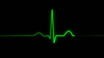 concepto e1 animación realista del monitor de pulso cardíaco en la pantalla del electrocardiograma video