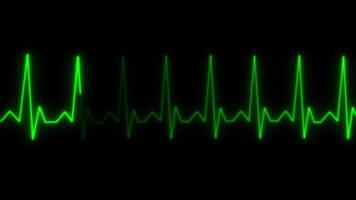 concepto e3 animación realista del monitor de pulso cardíaco en la pantalla del electrocardiograma video