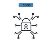 adversarial attacks icons  symbol vector elements for infographic web