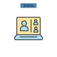 live webinar icons  symbol vector elements for infographic web