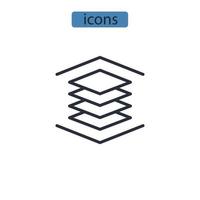 multilayer icons  symbol vector elements for infographic web