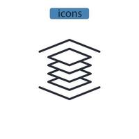 multilayer icons  symbol vector elements for infographic web