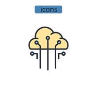 Internet de las cosas iconos símbolo elementos vectoriales para infografía web vector