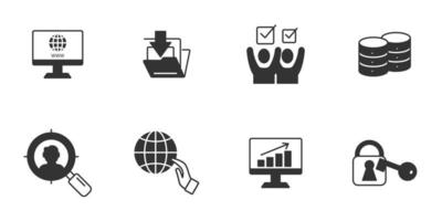 Web Design icons set . Web Design pack symbol vector elements for infographic web