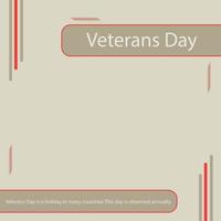 International Veterans Day. vector