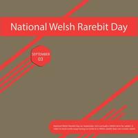 National Welsh Rarebit Day vector