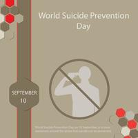 dia mundial de la prevencion del suicidio vector