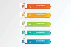 Business infographic circle shape five option, process or step for presentation. Can be used for presentations, workflow layout, banners and web design. Business concept with 5 options, steps, parts. vector