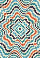 Psychedelic retro groove background vector