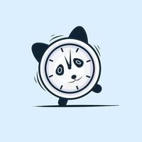 Illustration vector graphic of panda alarm clock