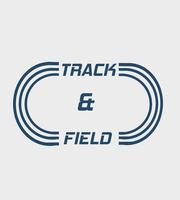 illustration vector of track and field logo perfect for background,print,etc