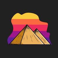 illustration vector of pyramids perfect for print,poster,etc