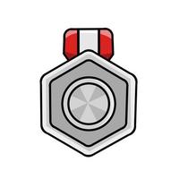 illustration vector of silver medal,winner,perfect for print,etc.