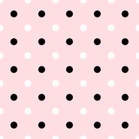 Seamless of black and white dot on pink background. vector
