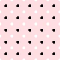 Seamless of black and white dot on pink background. vector