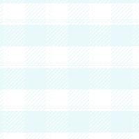 Plaid check patten in blue and white.Seamless fabric texture for print. vector