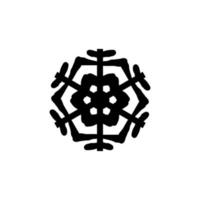 icono de copo de nieve, logotipo aislado en fondo blanco vector