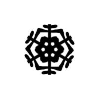Snowflake icon, logo isolated on white background vector