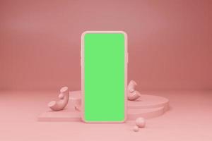 3d rendering empty template podium mockup for product placement photo