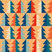 Retro vintage pattern with Christmas trees vector