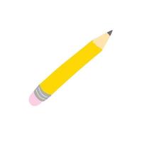 Illustration graphite yellow pencil on isolated on white background vector