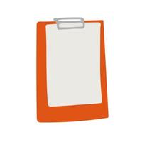 Illustration holder paper red color on a white background vector