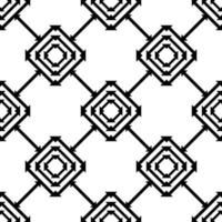 black white geometric asian boho fabric pattern vector