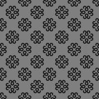 monochrome geometric floral fabric pattern vector