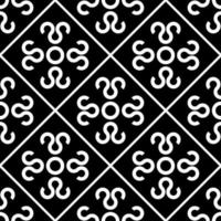 patrón floral geométrico de mandalas boho asiáticos en blanco y negro para imprimir en tela, otros productos a pedido vector