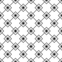 patrón floral geométrico de mandalas boho asiáticos en blanco y negro para imprimir en tela, otros productos a pedido vector