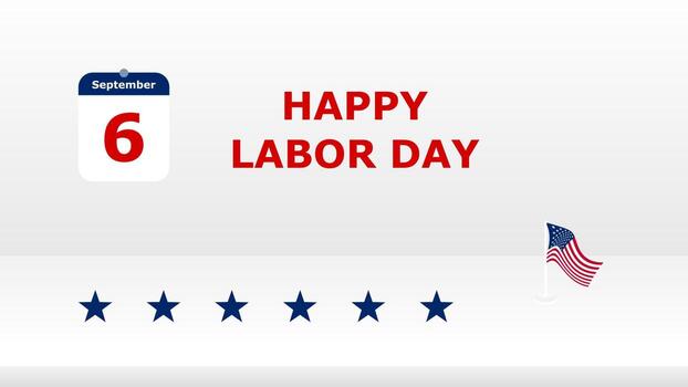 Happy Labor Day abstract background with waving 3D effect of USA flag. You can use this asset for background, flyer, card greeting, poster, banner, education, illustration, presentation, template etc. vector