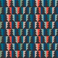 Retro vintage pattern with Christmas trees vector