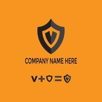 V abstract security or safety logo design. vector