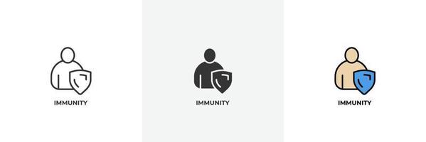 immunity icon. Line, solid and filled outline colorful version, outline and filled vector sign. Idea Symbol, logo illustration. Vector graphics