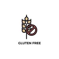gluten free vector icon. Colorful flat design vector illustration. Vector graphics
