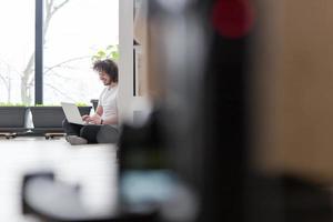 man enjoying relaxing lifestyle photo