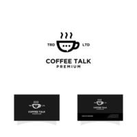 Coffee Talk Logo Design Template vector