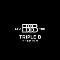 diseño de icono de logotipo de letra triple b bbb vector