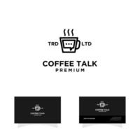 Coffee Talk Logo Design Template vector